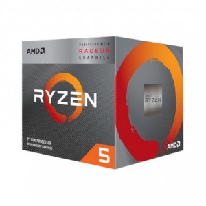 AMD Ryzen 5 3400G Processor with Radeon Vega 11 Graphics / 4x Cores - 8x Threads / 3.7GHz Base Clock - Up to 4.2GHz Max. Boost Clock / 6MB Game Cache / Wraith Spire Cooler Included / Socket AM4 / 65W / YD3400C5FHBOX