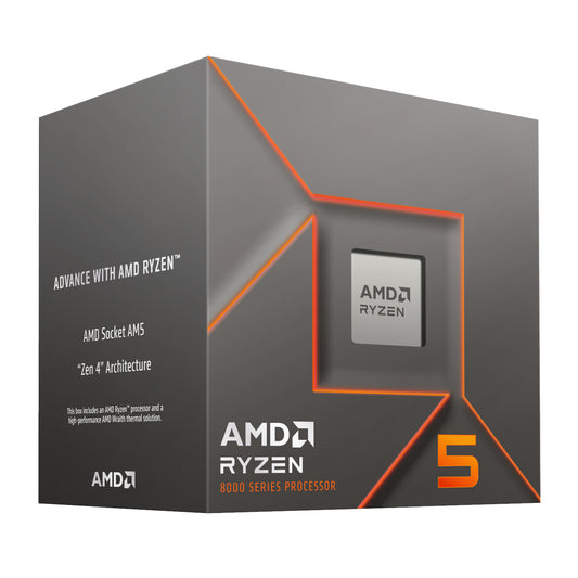 AMD Ryzen 5 8400F Processor | 6-Core AM5 4.7GHz CPU with Wraith Stealth Cooler