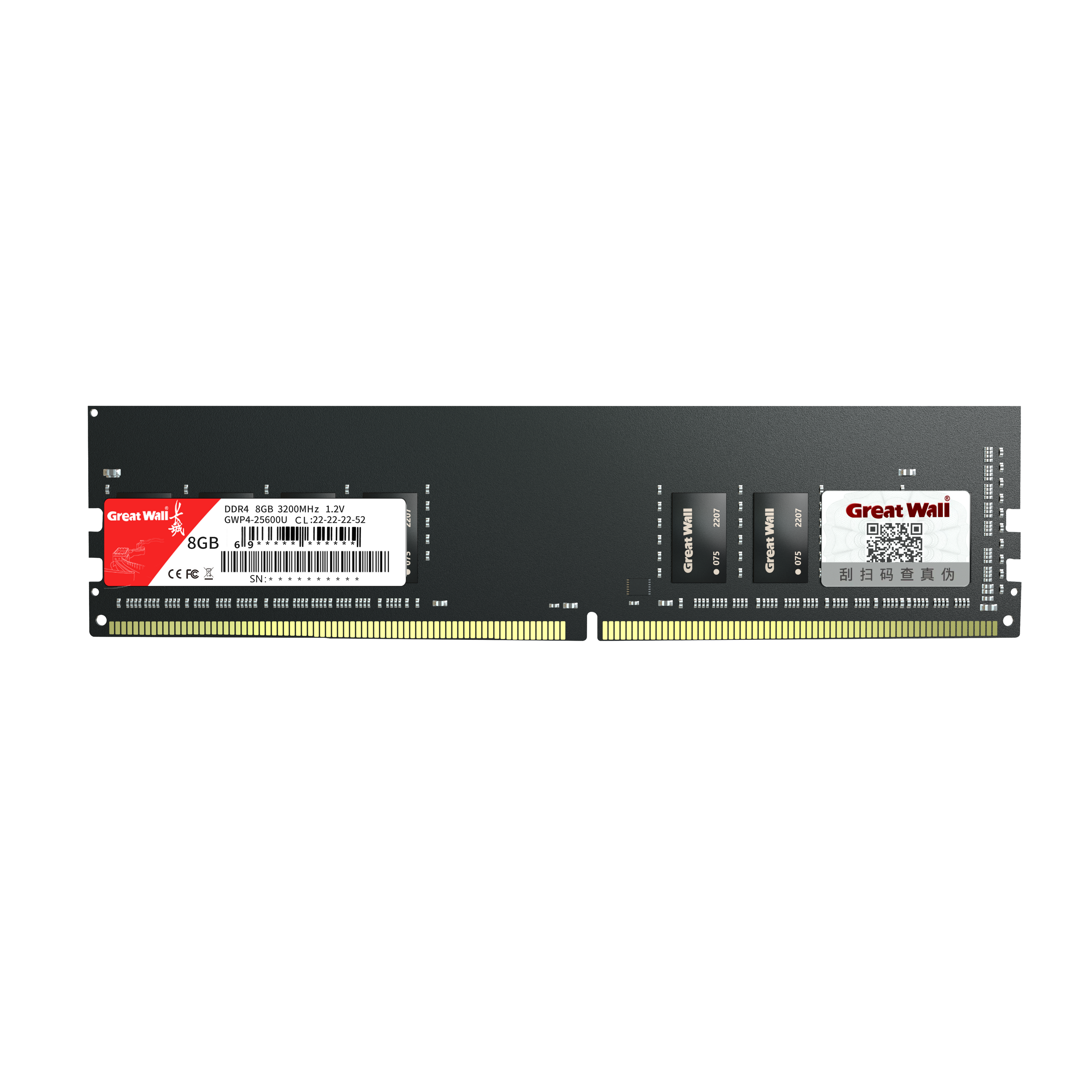 Great Wall Memory RAM DDR4 8 GB 3200MHz for Desktop without Heatsink
