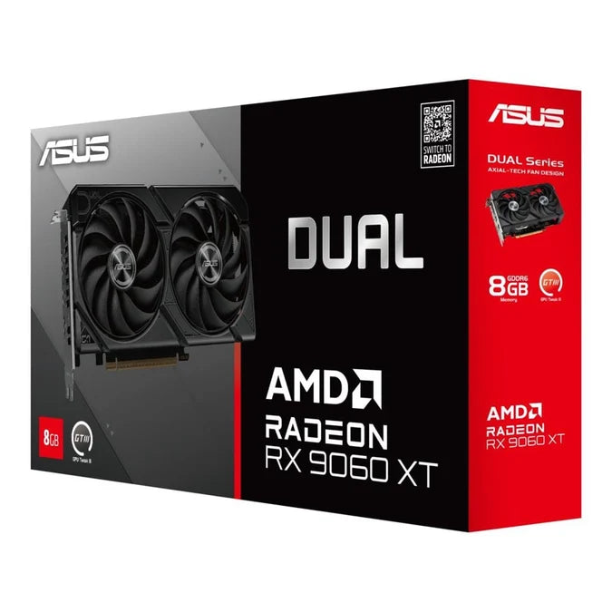ASUS Dual Radeon RX 9060 XT 8GB GDDR6 Graphics Card