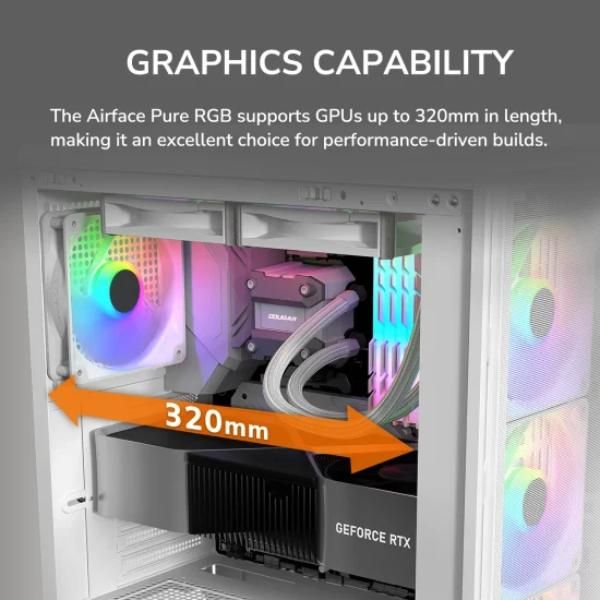Cougar Airface Pure ATX Mid-Tower PC Case | 4x RGB Fans | Tempered Glass