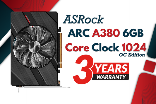 ASRock Intel Arc A380 Challenger ITX 6GB GDDR6 Graphics Card