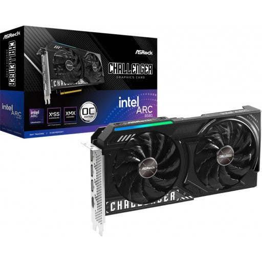 ASRock Intel Arc B580 Challenger OC 12GB GDDR6 Graphics Card