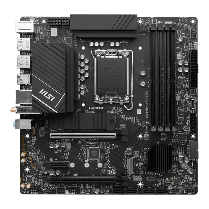 MSI Pro B760M-A Wi-Fi DDR4 Intel LGA 1700 micro ATX Motherboard