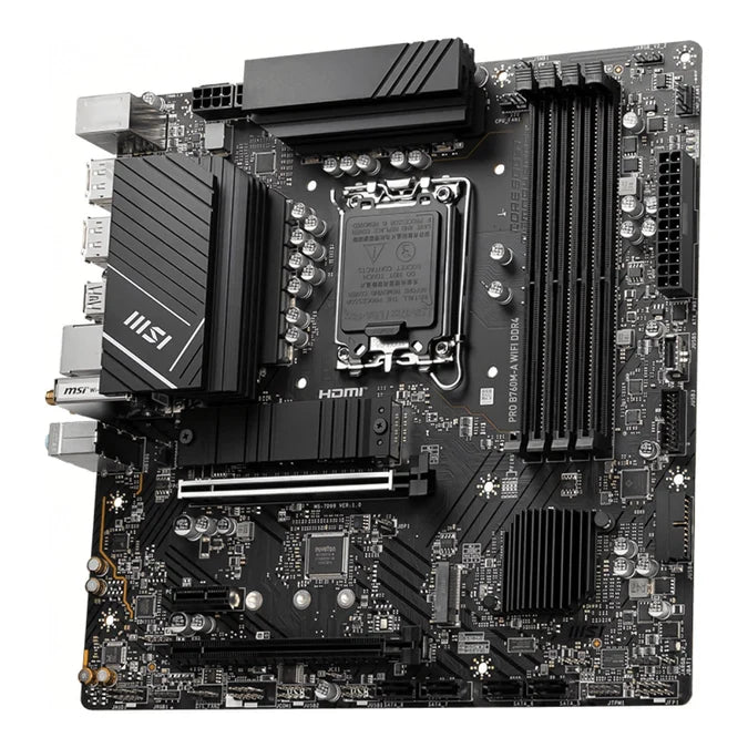 MSI Pro B760M-A Wi-Fi DDR4 Intel LGA 1700 micro ATX Motherboard